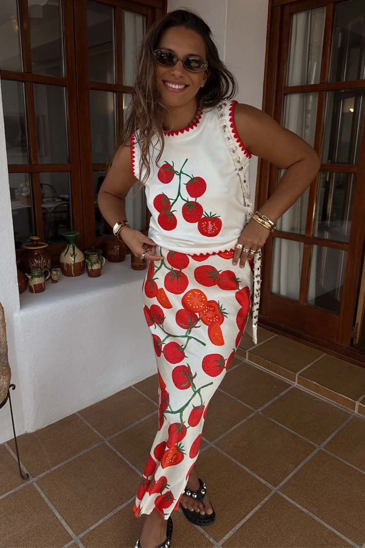 Never Fully Dressed - TOMATO DORRIS SKIRT - Maxi skirt - white, Enlarge