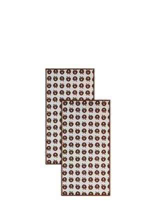 2ER-PACK 50 100 MIT ÄPFELN - Bath towel - brown