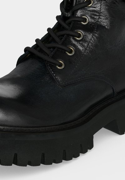 MOSCHINO STIVALETTO DONNA - Μποτάκια με κορδόνια - nero