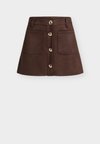 LORENZO VEGAN SUEDE SKIRT - Minisukně - chocolate