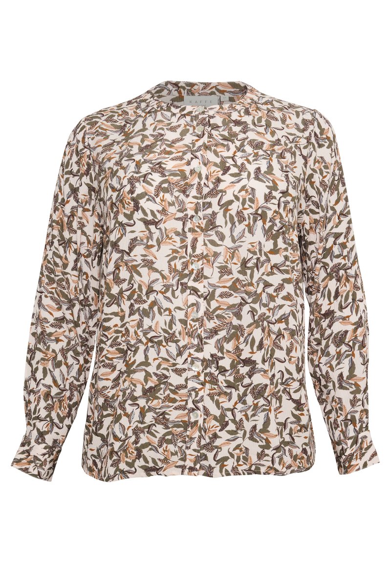 Kaffe Curve Overhemdblouse bruin Kaffe Curve Overhemdblouse bruin