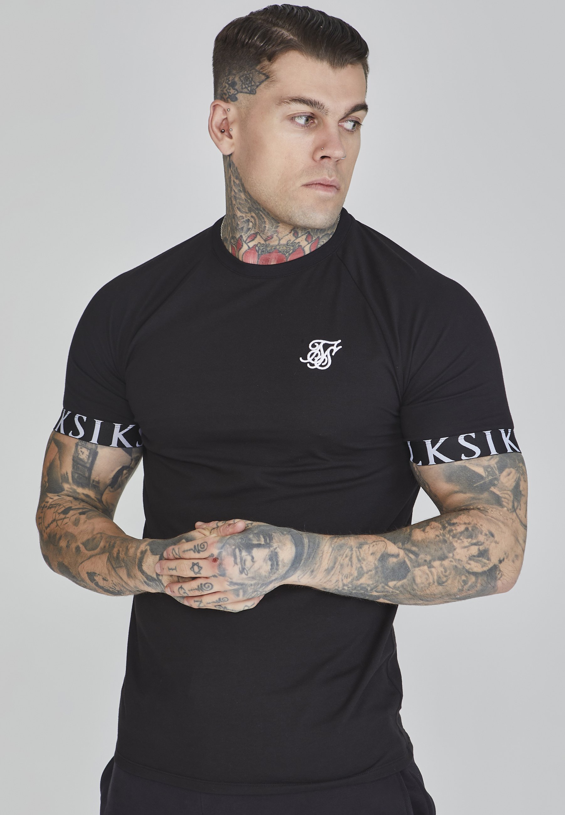 Camiseta Tcnica Camisas Hombre Siksilk Camiseta Negra SIKSILK TECH