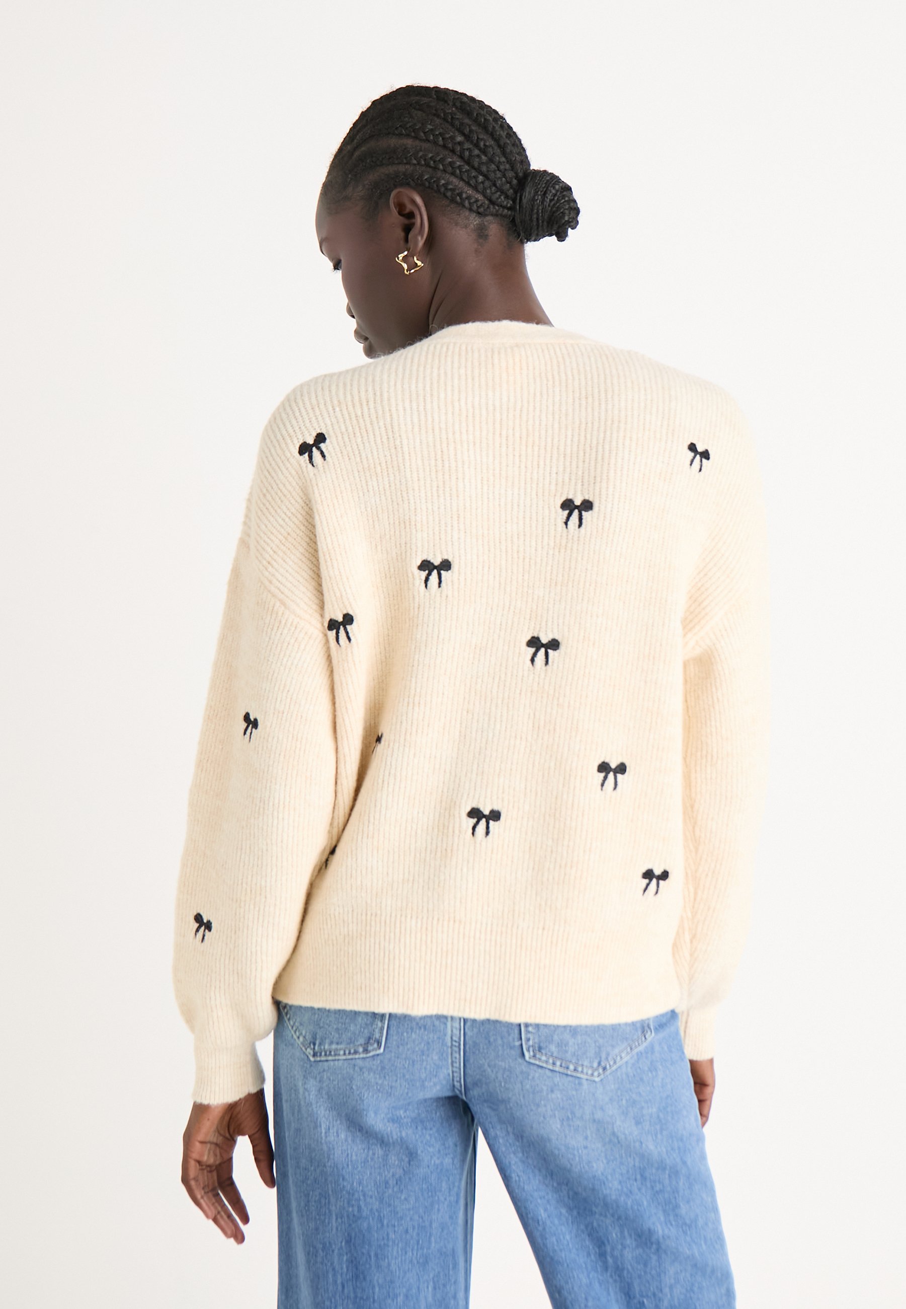 売れ筋商品|||ヤス ニット&セーター レディース アウター YASBOW EMBROIDED CARDIGAN - Cardigan - birch YAS YASBOW EMBROIDED CARDIGAN - Cardigan - birch/off-white