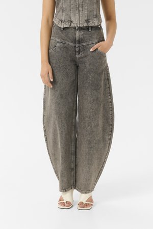 JOSIE BARREL - Wide Leg - greige denim wash