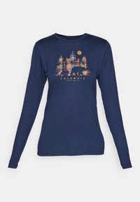 Columbia HIDDEN HAVEN™ LS TEE - Ilgarankovis viršutinės dalies drabužis - collegiate navy/treehome plaid
