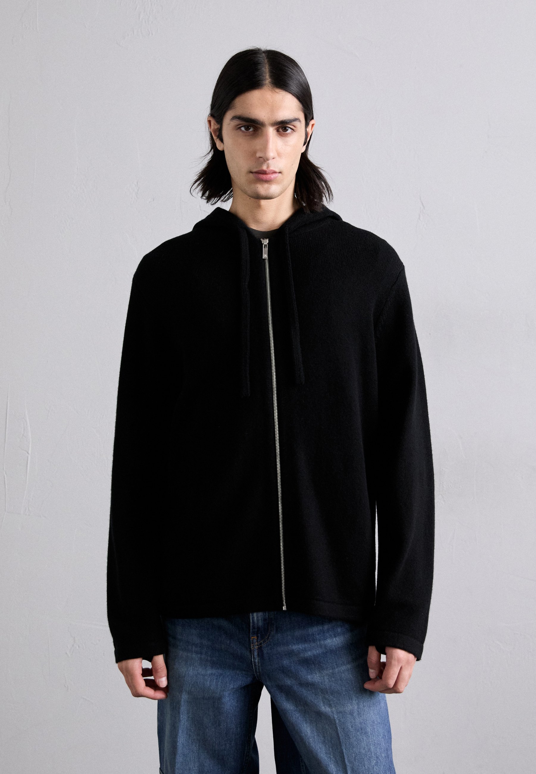 Helmut Lang MOHAWK FULL ZIP - Cardigan - black - Zalando.co.uk