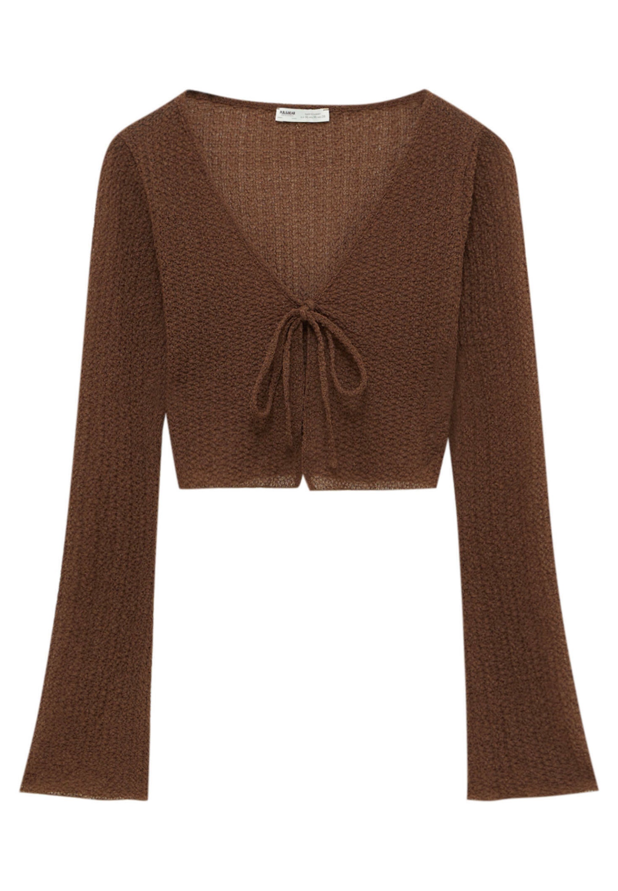 TIE DETAIL - Cardigan - brown 