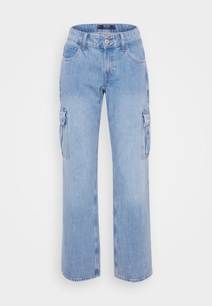 Hollister Co., CARGO BAGGY - Džínsy voľného strihu - medium double shank