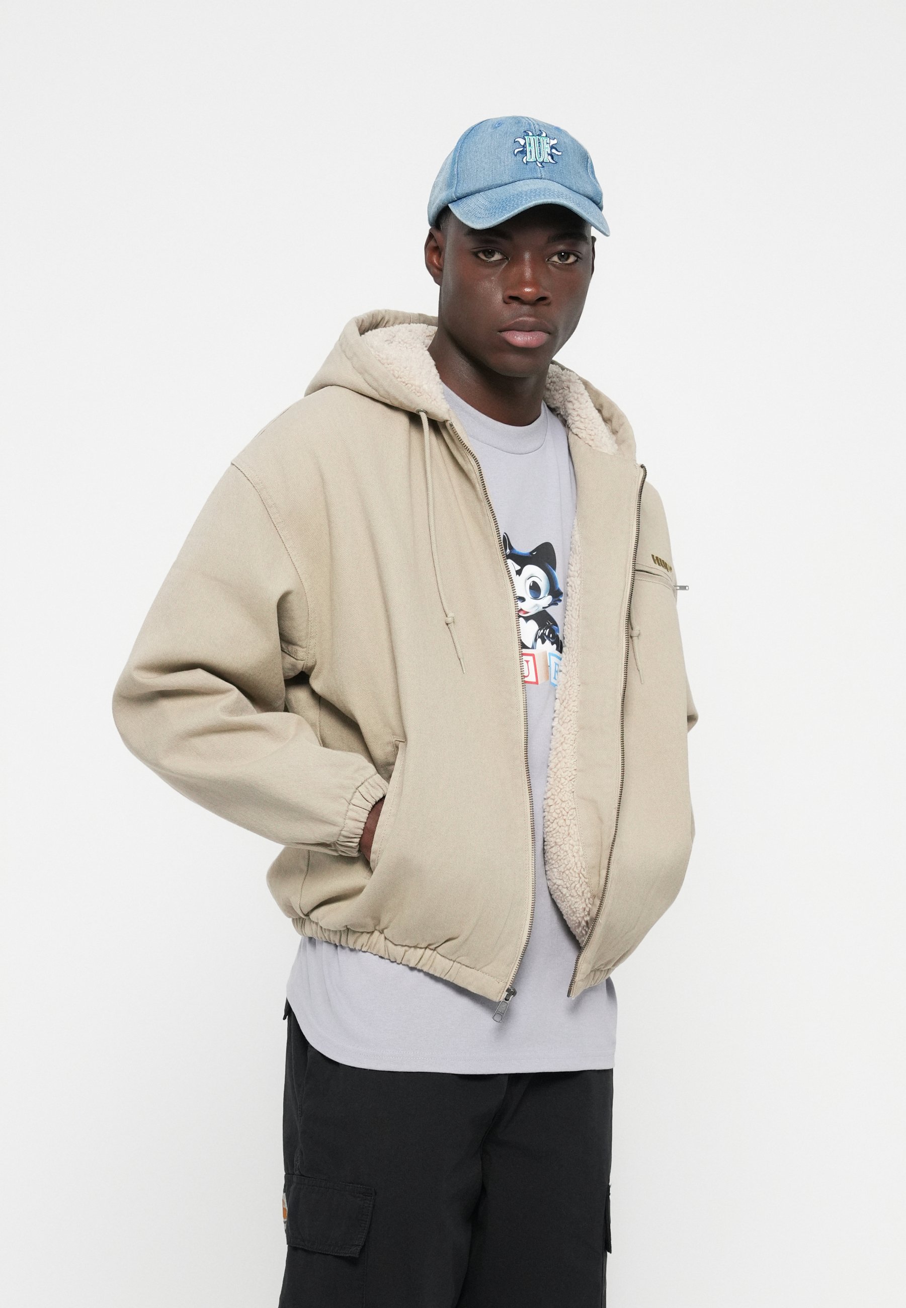 HUF WHAT A JUNGLE WORK JACKET UNISEX - Denim jacket - desert/sand