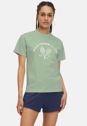 T-shirt con stampa - smoke green