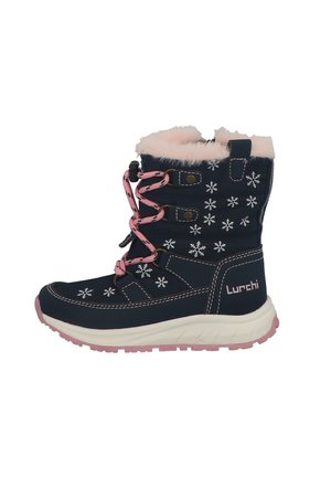 ALBY - Lace-up ankle boots - navy/rose