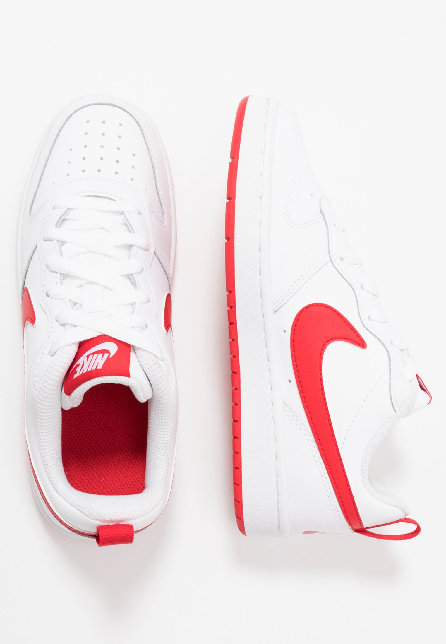Nike Sportswear COURT BOROUGH 2 - Sneakers laag - white/university red/wit  - Zalando.nl