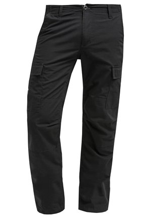 Carhartt WIP AVIATION PANT COLUMBIA - Reisitaskuhousut - black rinsed