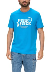 s.Oliver FRONTPRINT - T-shirt print - azurblau