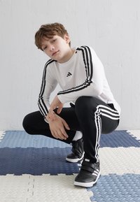 adidas Performance JUNIOR UNISEX - Top s dlouhým rukávem - white/black