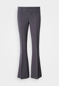 Gina Tricot LOW WAIST BOOTCUT TROUSERS Broek Stone donkergrijs Gina Tricot LOW WAIST BOOTCUT TROUSERS Broek Stone donkergrijs