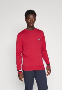 Tommy Hilfiger - GLOBAL STRIPE CREW  - Neule - royal berry Pienoiskuva 1