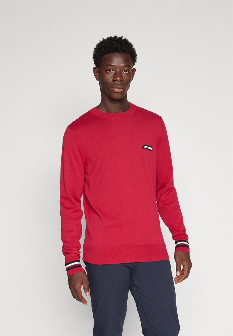 Tommy Hilfiger GLOBAL STRIPE CREW  - Maglione - royal berry