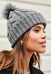 Lipsy COSY BOBBLE - Beanie - grey