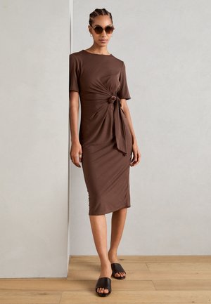 Shift dress - brown