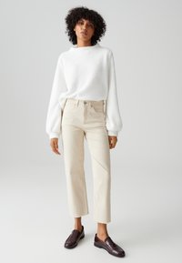 OPUS MID RISE WIDE CROPPED - Straight leg jeans - natural glaze