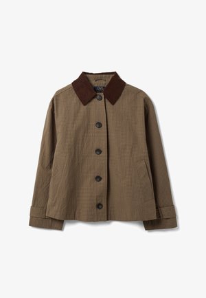 OVS, JACKET WITH CONTRAST COLLAR, REGULAR FIT - Veste légère - brown