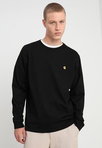 Carhartt WIP CHASE - Hosszú ujjú felső - black/gold