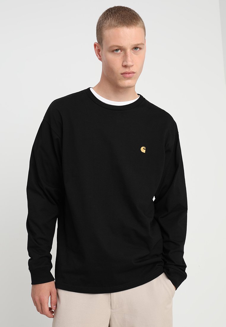 Carhartt WIP CHASE - Hosszú ujjú felső - black/gold