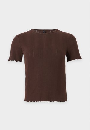 ONLY, ONLTENNA O NECK - T-shirt basique - coffee bean