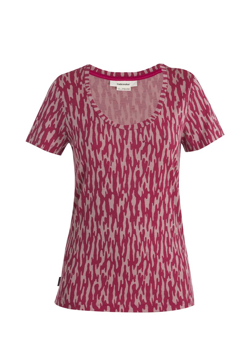 Icebreaker T-shirt print gemêleerd donkerroze Icebreaker T-shirt print gemêleerd donkerroze