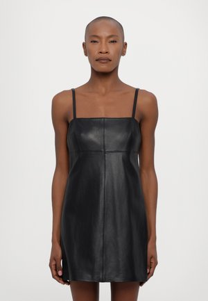 SLIP MINI DRESS - Cocktailjurk - black