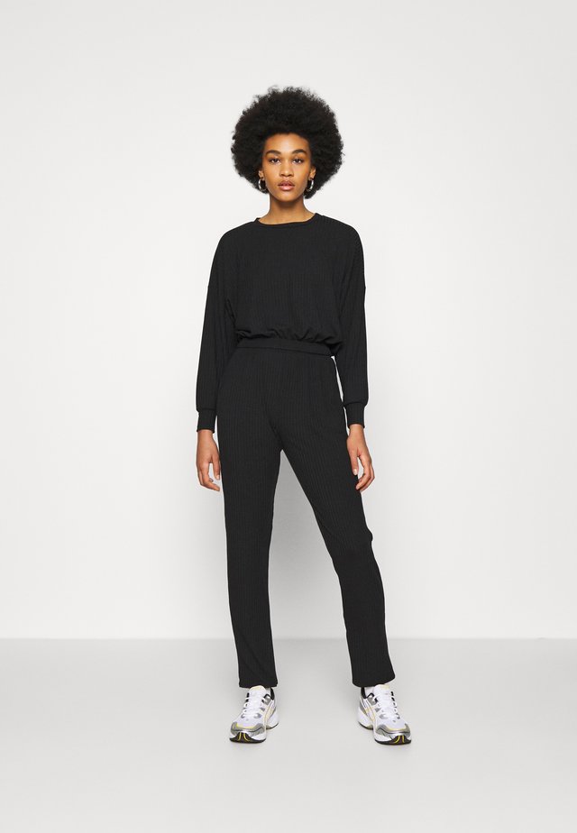 ELASTIC HEM SET - Sweater - black