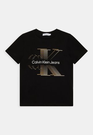 LINED MONOGRAM TEE - T-shirt con stampa - ck black