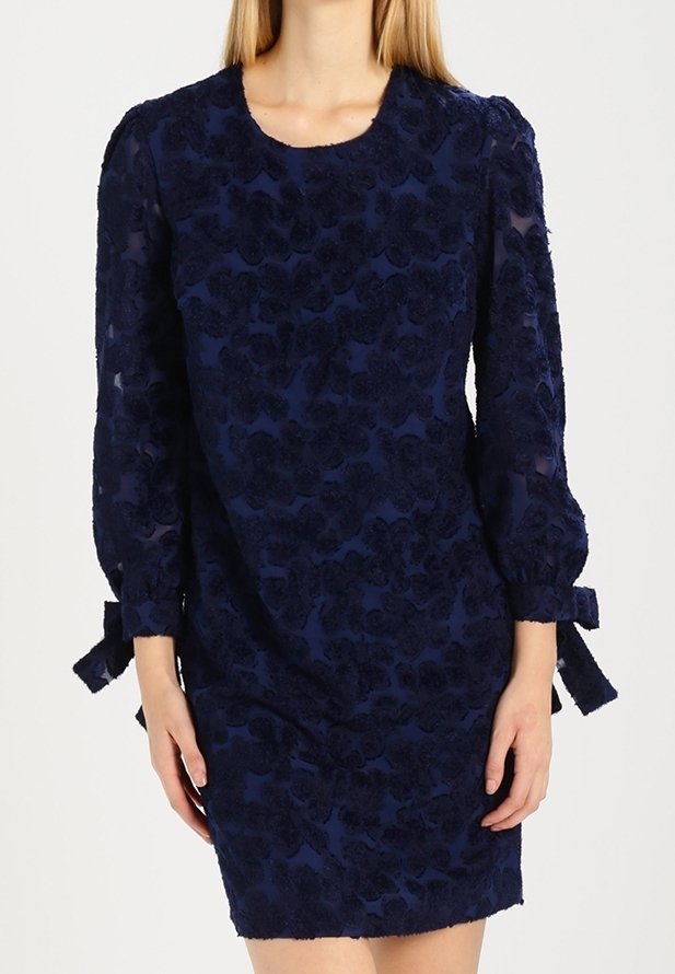 chloe blue lace dress Blue Jardin Raye Print Sweetheart Mini Chloe Lace Up Dress XXXL main image 0