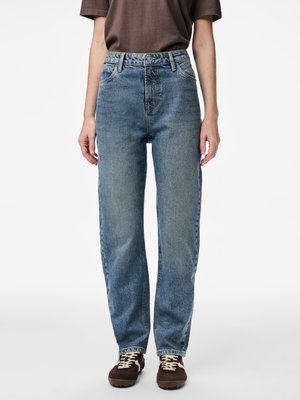 Pieces PCMILLIE - Mom jeans - medium blue denim