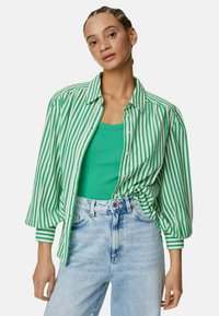 Marks & Spencer STRIPED COLLARED - Blusa - green mix