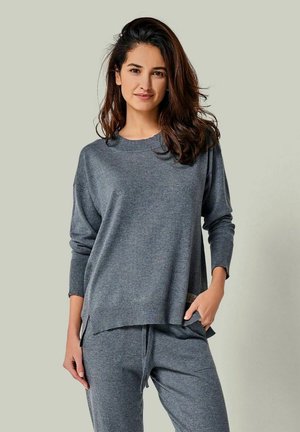 YOU LOOK PERFECT BELLA - MERINO LONG SLEEVE SWEATER WITH ROUND NECK - Strickpullover - grey