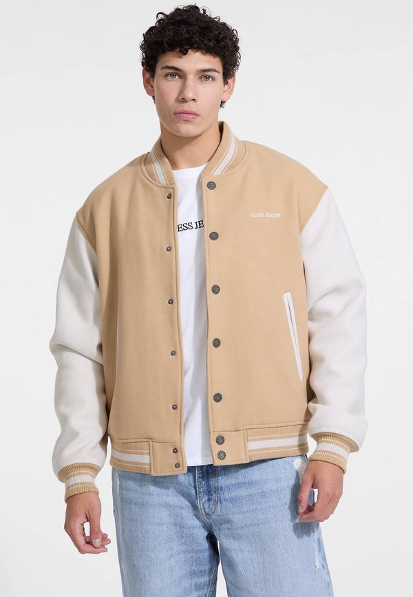 BESTICKTE COLLEGE - Bomberjacke - braun