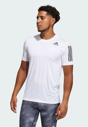 TECHFIT 3-STRIPES FITTED T-SHIRT - Funktionstrøjer - white