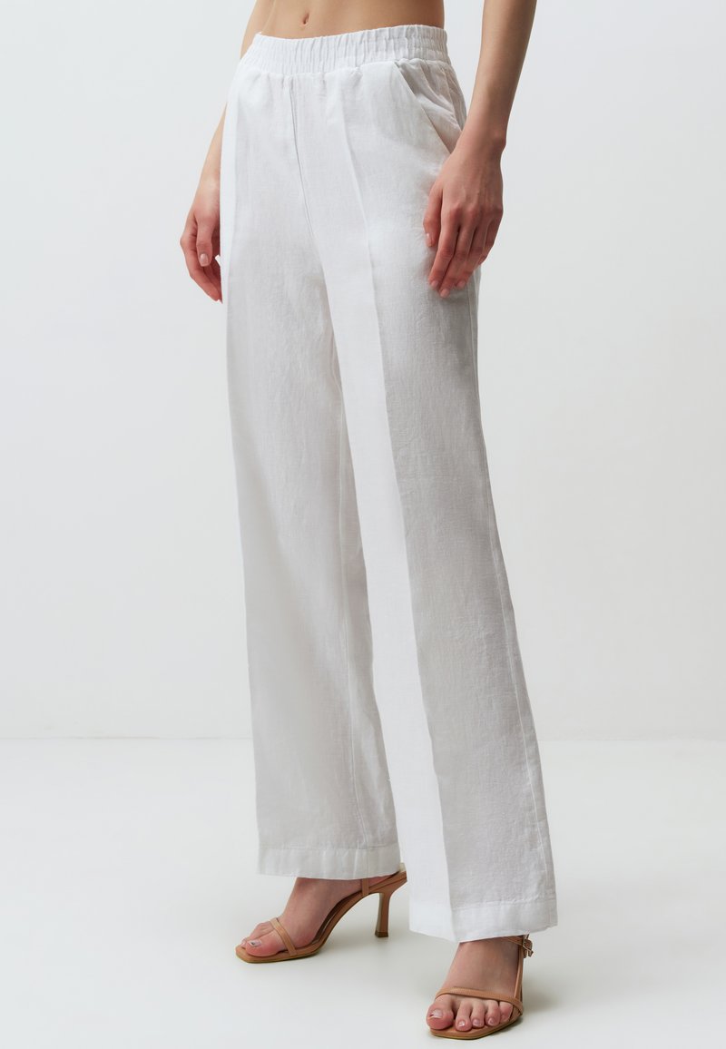 Jimmy Key HIGH WAIST WIDE LEG - Broek - white