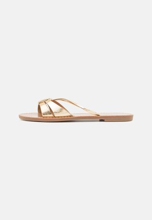 Mules - gold-coloured