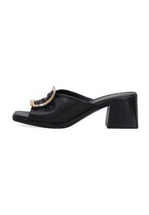 VENEZIA, HEELED MULES - Muiltjes met hak - black