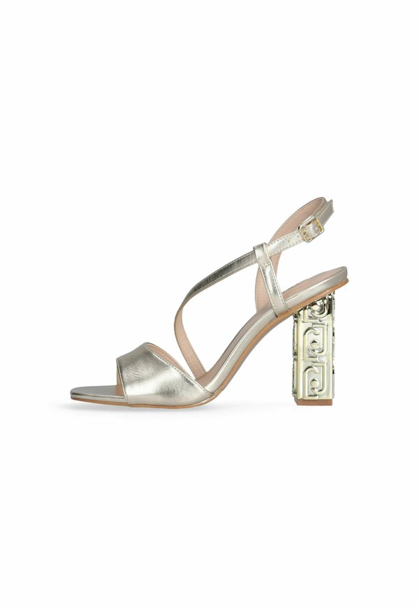 WITH BRANDED - High Heel Sandalette - gold