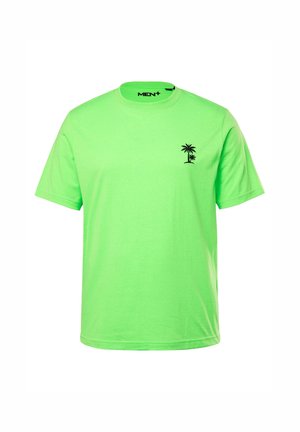 Men Plus, Print T-shirt - neon green