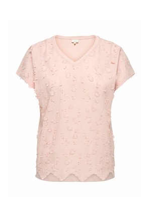 ONLY Carmakoma ONLY CARMAKOMA TOP NORMAL GESCHNITTEN V-AUSSCHNITT CURVE TOP - T-shirt imprimé - sepia rose