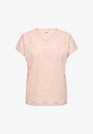 ONLY Carmakoma ONLY CARMAKOMA TOP NORMAL GESCHNITTEN V-AUSSCHNITT CURVE TOP - T-shirt imprimé - sepia rose