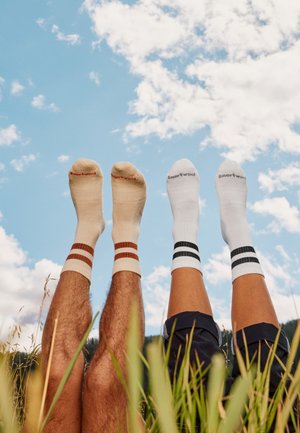Smartwool, EVERYDAY ATHLETIC STRIPED CREW SOCKS - Calze sportive - natural
