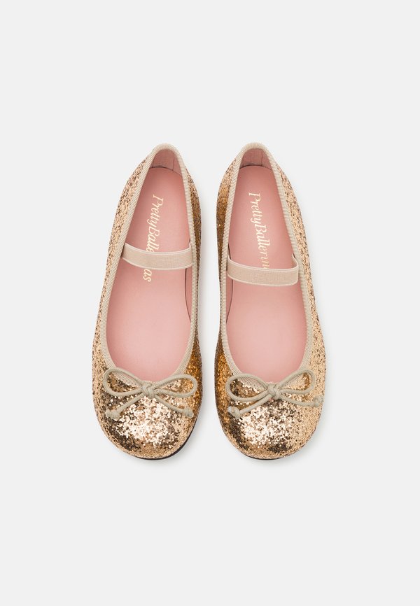KYLIE – Riemchenballerina – gold glitter