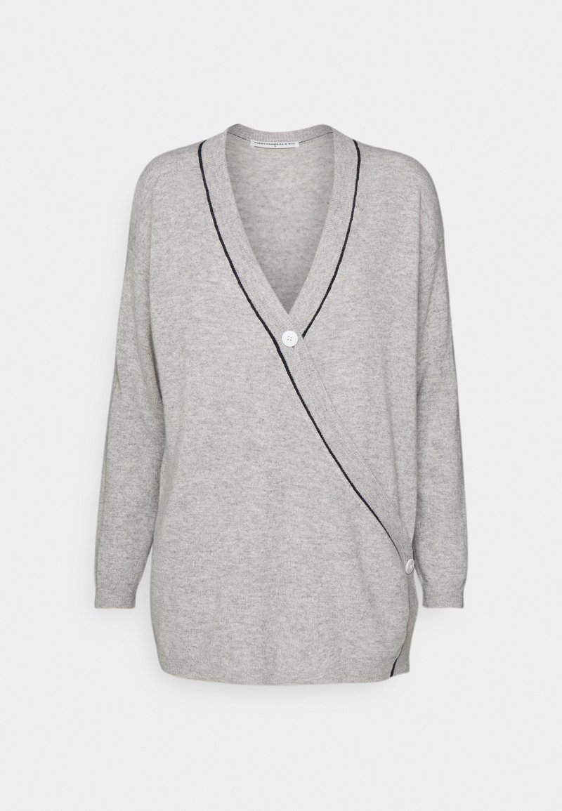 pure cashmere Vest lichtgrijs