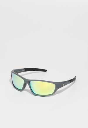 UNISEX - Aurinkolasit - matte grey/turquoise